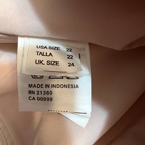 Mori Lee Madeline Gardner Blush Off Shoulder Gown 22W Bridesmaid Formal Plus - Picture 6 of 11